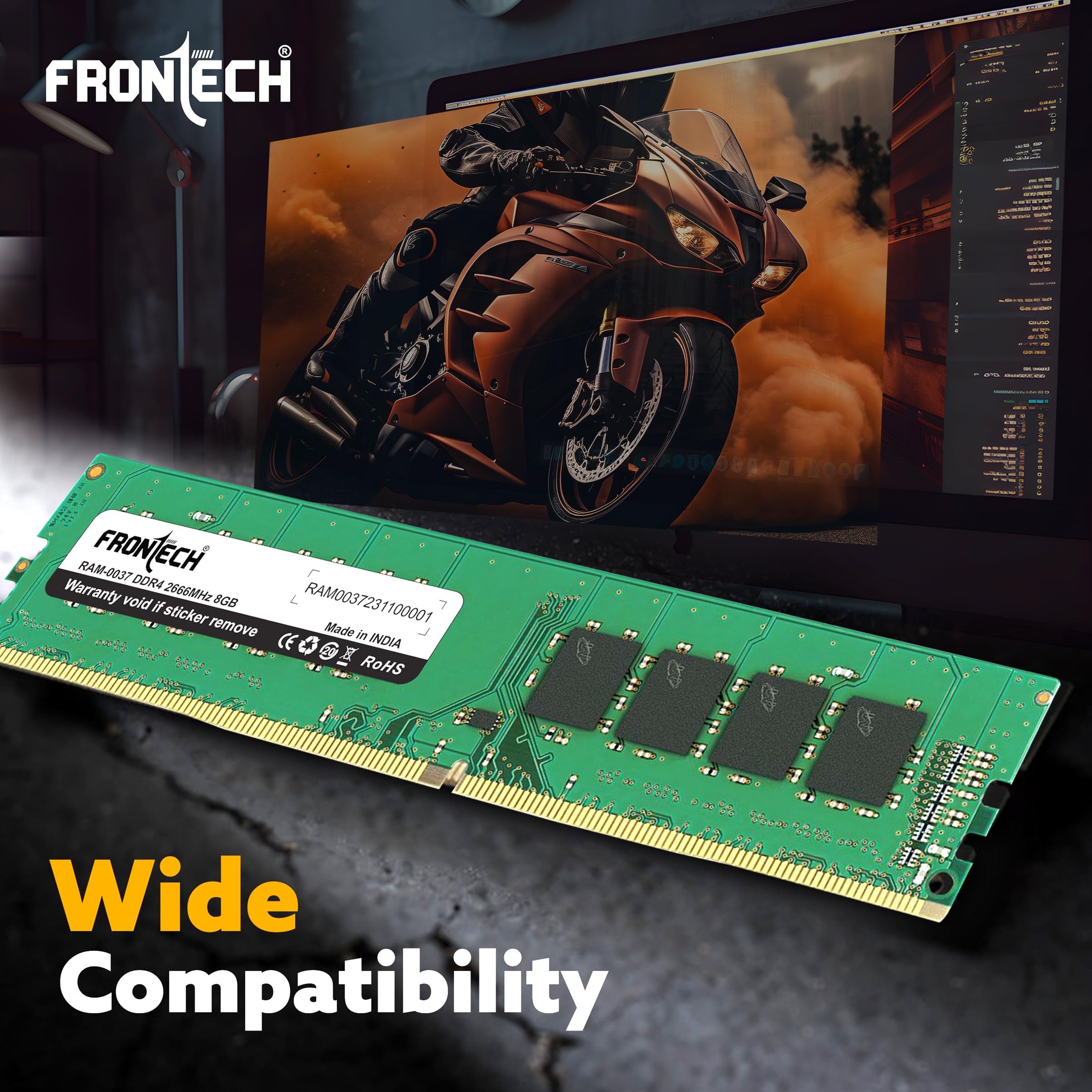 Amazon.in: Buy FRONTECH 8GB DDR4 16 Chips 3200 MHz Desktop RAM